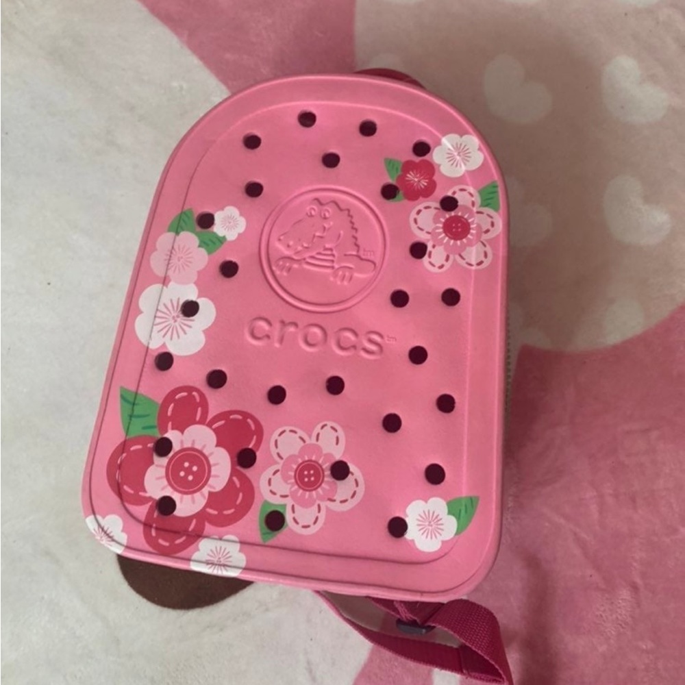 Rare crocs floral backpack
